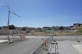 Espace vide en cours d'aménagement.