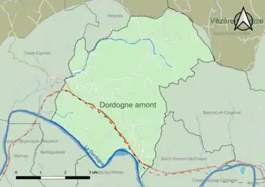 Carte en couleur présentant le(s) SAGE couvrant le territoire communal