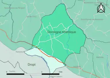 Carte en couleur présentant le(s) SAGE couvrant le territoire communal