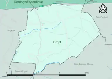 Carte en couleur présentant le(s) SAGE couvrant le territoire communal
