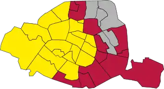 Nuance politique des candidats arrivés en tête au 2e tour.