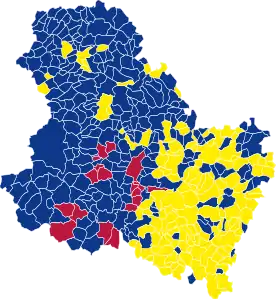 Nuance politique des candidats arrivés en tête dans chaque commune au 2e tour.