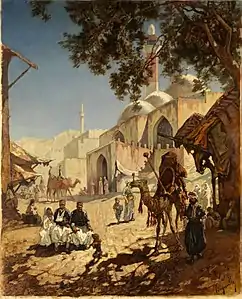 Vue d'une mosquée à Beyrouth (Syrie), 1887