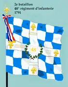 Drapeau du 2e bataillon du 48e régiment d'infanterie de ligne de 1791 à 1793