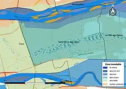 Carte des zones inondables de la commune.