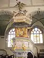 La chaire à prêcher de l'église de Saint-Thégonnec, en France.