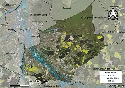 Carte orthophotogrammétrique de la commune.