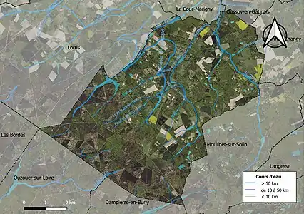 Carte orthophotographique de la commune en 2016.