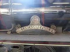 Plaque de la 45407 "The Lancashire Fusiliers".