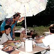 Participants à l'œuvre.