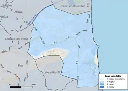 Carte des zones inondables.