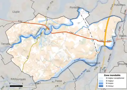 Carte des zones inondables.