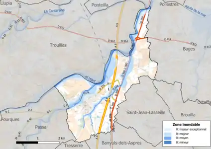 Carte des zones inondables.