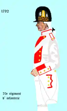 70e régiment d’infanterie de ligne après 1792