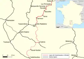 Voir la carte de la ligne.