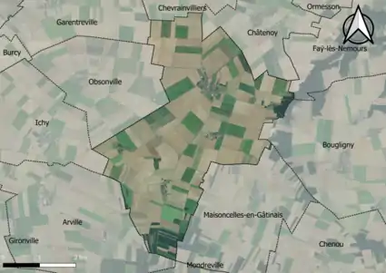 Carte orhophotogrammétrique de la commune.