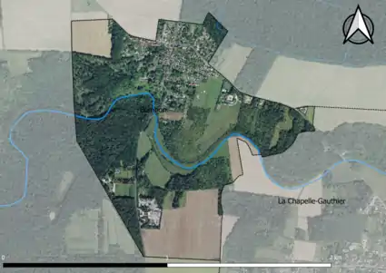 Carte orhophotogrammétrique de la commune.