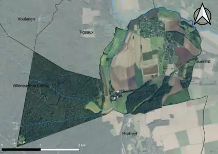 Carte orhophotogrammétrique de la commune.