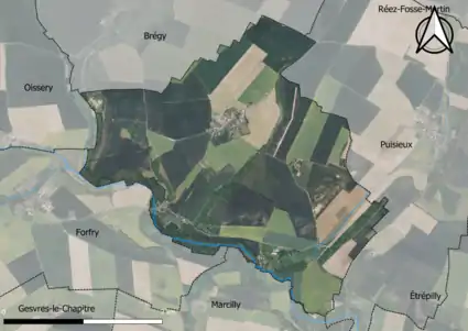 Carte orhophotogrammétrique de la commune.