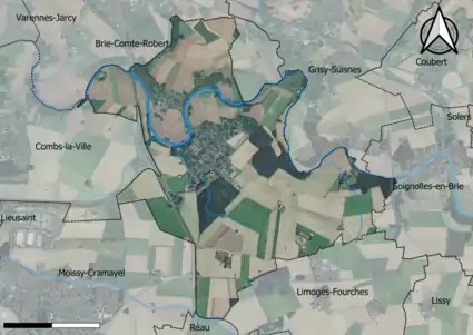 Carte orhophotogrammétrique de la commune.