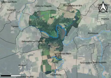 Carte orhophotogrammétrique de la commune.