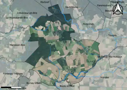 Carte orhophotogrammétrique de la commune.