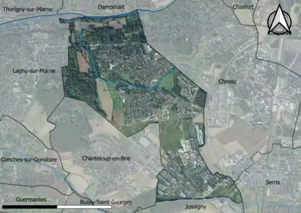 Carte orhophotogrammétrique de la commune.