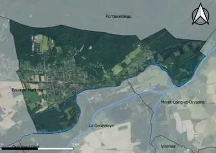 Carte orhophotogrammétrique de la commune.