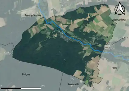 Carte orhophotogrammétrique de la commune.