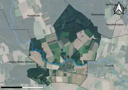 Carte orhophotogrammétrique de la commune.