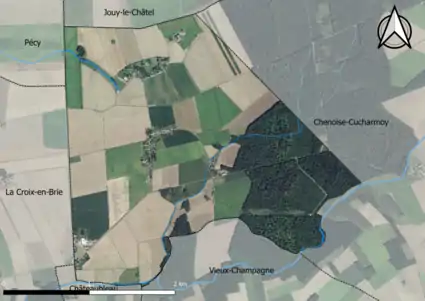 Carte orhophotogrammétrique de la commune.