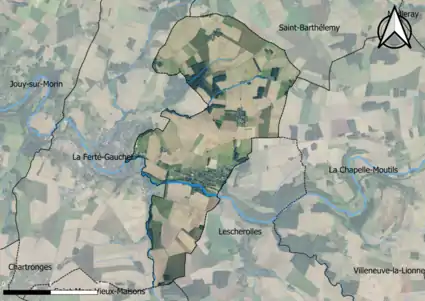 Carte orhophotogrammétrique de la commune.