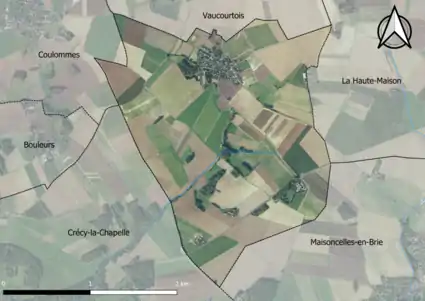 Carte orhophotogrammétrique de la commune.