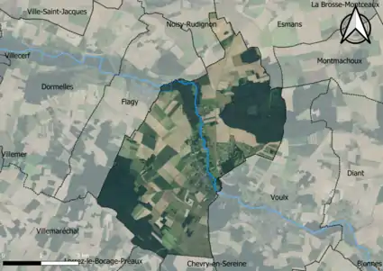 Carte orhophotogrammétrique de la commune.