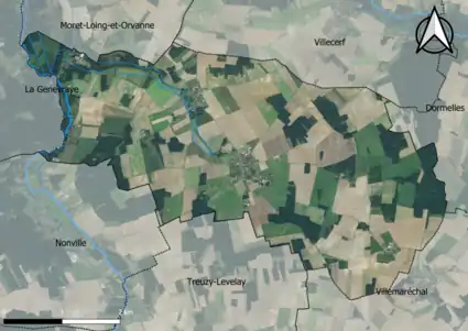 Carte orhophotogrammétrique de la commune.