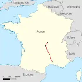 Voir la carte de la ligne.