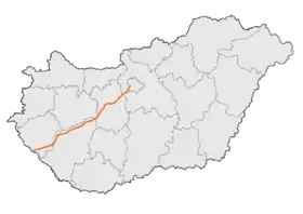 Carte de la route principale 7