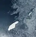 A-68A en eau libre près des Îles Orcades du Sud le 5 juillet 2020.