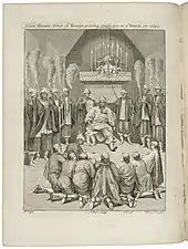 Don Alvaro, roi du Kongo, recevant les ambassadeurs néerlandais en 1642