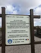 Panneau en hommage à la 4ème division