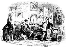 Deportment Turveydrop pérorant au milieu des siens.