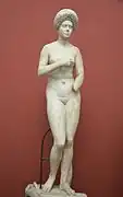 Statue funéraire d'une femme romaine âgée sur un corps de Vénus, jeune. Vers 70 EC, époque de Trajan. Ny Carlsberg Glyptotek.