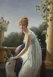 Étude ou copie de l’Étude d'une jeune femme assise à la fenêtre, tableau présenté au Salon de 1801, collection privée.