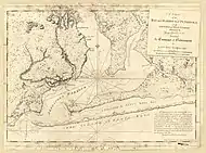 Carte anglaise de 1780 présentant la baie de Pensacola.