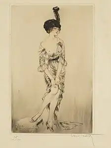 Une Jeune femme à la mode, (années 1920, Wellcome Collection).