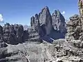Vue sur les 3 cimes  de la via ferrata.