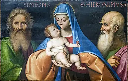La Vierge à l'Enfant avec saint Symeon et saint Jérôme Gallerie dell'Accademia