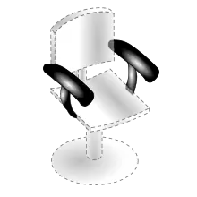 Accotoirs sur un siège.