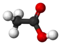 Représentation 3D de l'acide acétique.