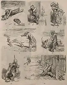 Adolf Oberländer, « Rache einer Hauskatze », Fliegende Blätter, Vol. 67, n° 1685, 1877